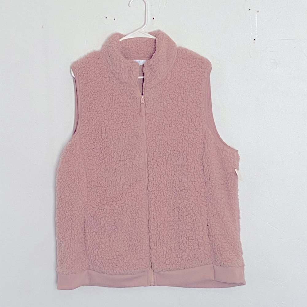 Pink Sherpa Vest